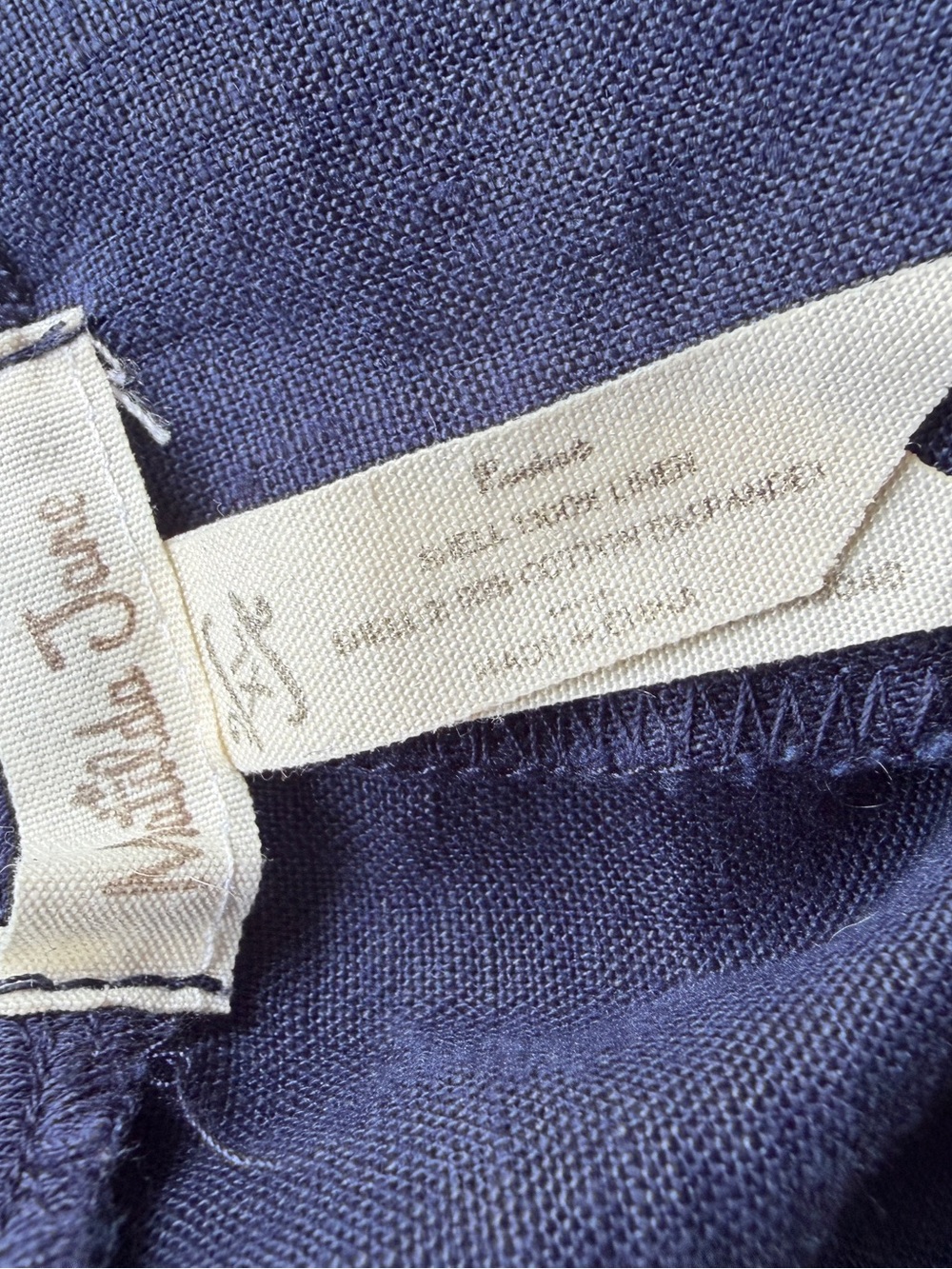 NWOT Matilda Jane Great Beyond navy blue linen wide leg pants XL - Picture 5 of 5